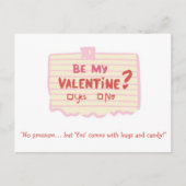 Carte Postale Be My Valentine Funny Card for Couples (Devant)