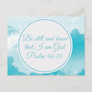 Carte Postale Be Still and Know Beautiful Christian Bible Vers
