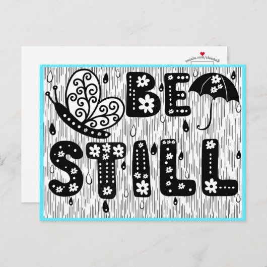 Carte Postale Be Still Coloring Postcard (Devant / Derrière)