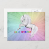 Carte Postale BE Unicorn (Devant / Derrière)