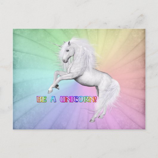 Carte Postale BE Unicorn (Devant)