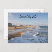 Carte Postale Beach at Ocean City (Devant / Derrière)