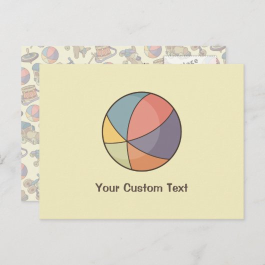 Carte Postale Beach Ball (Devant / Derrière)