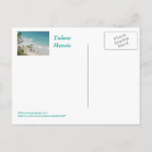 carte postale, BEACH BENEATH MAYAN RUINS À TULUM (Dos)