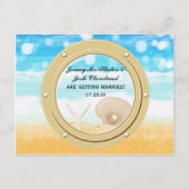 Carte Postale Beach Cruise Ship Port Fiançailles Enregistrer la (Devant)