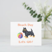 Carte Postale Beach Day Scottie (Debout devant)