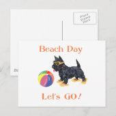 Carte Postale Beach Day Scottie (Devant / Derrière)
