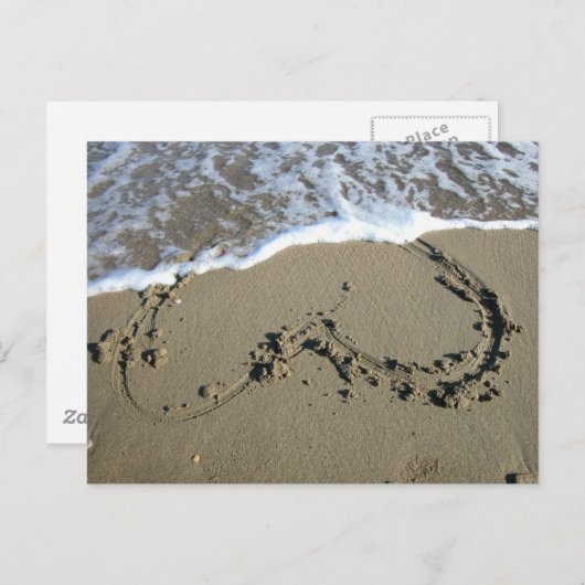 Carte Postale Beach Heart (Devant / Derrière)