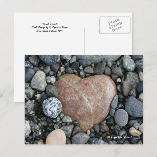 Carte Postale Beach Heart (Devant / Derrière)