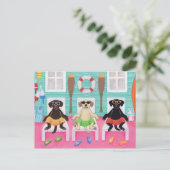 Carte postale Beach House Labrador Boys (Debout devant)