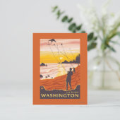 Carte Postale Beach & Kites - La Push, Washington (Debout devant)