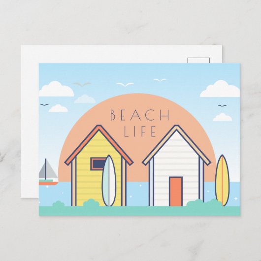 Carte Postale Beach Life (Devant / Derrière)