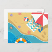 Carte Postale Beach Life | Sous Parapluie (Devant / Derrière)