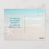 Carte Postale Beach Living Moving New Address Faire-part (Dos)