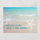 Carte Postale Beach Living Moving New Address Faire-part (Devant)