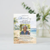 Carte Postale Beach Palm Trees Celebration Of Life Photo (Debout devant)