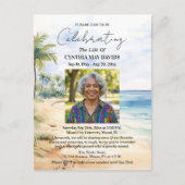 Carte Postale Beach Palm Trees Celebration Of Life Photo (Devant)