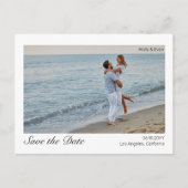 Carte Postale Beach Romance Bordure photo mariage Enregistrer la (Devant)