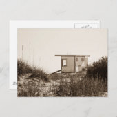Carte Postale Beach Shack à Sepia (Devant / Derrière)