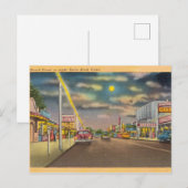 Carte Postale Beach Street at Night, Savin Rock, Connecticut (Devant / Derrière)