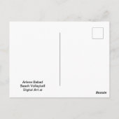 Carte Postale Beach Volley, (Dos)