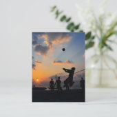 Carte Postale Beach Volley au coucher du soleil (Debout devant)