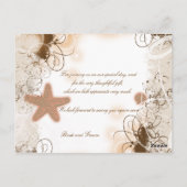 Carte Postale Beach wedding theme (Dos)