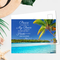 Beachside Cook Island - John 14:27 Bible Verse