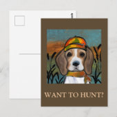 Carte Postale Beagle (Devant / Derrière)