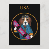 CARTE POSTALE  BEAGLE (Devant)