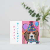 CARTE POSTALE BEAGLE (Debout devant)