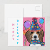 CARTE POSTALE BEAGLE (Devant / Derrière)