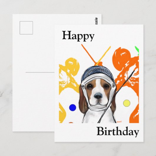 Carte Postale Beagle (Devant / Derrière)