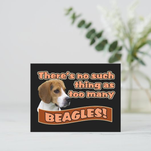 CARTE POSTALE BEAGLE (Debout devant)
