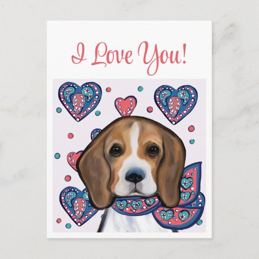 Carte Postale Beagle       (Devant)