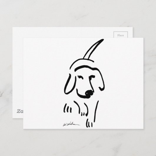 Carte Postale Beagle déterminé (Devant / Derrière)