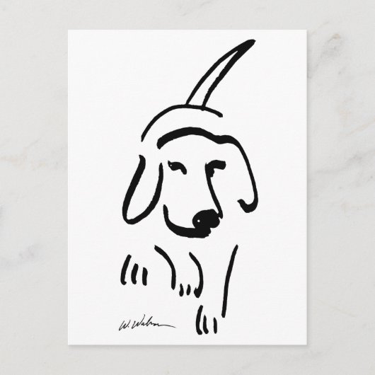 Carte Postale Beagle déterminé (Devant)