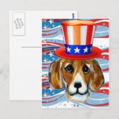 Carte Postale Beagle du 4 juillet (Devant / Derrière)