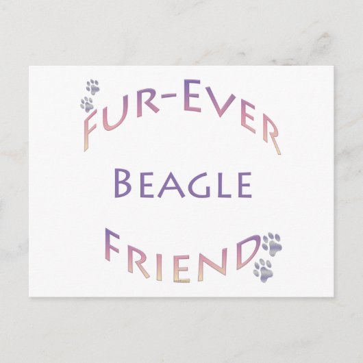 Carte Postale Beagle Furever (Devant)