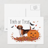 Carte Postale Beagle Halloween (Devant / Derrière)