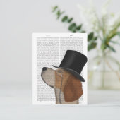 Carte Postale Beagle, Hound officiel et Casquette (Debout devant)