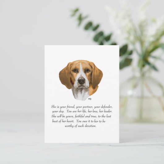 Carte Postale Beagle keepsake (Debout devant)