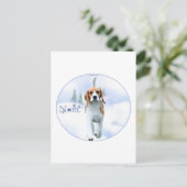 Carte postale Beagle Noel (Debout devant)