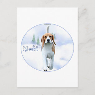Carte postale Beagle Noel