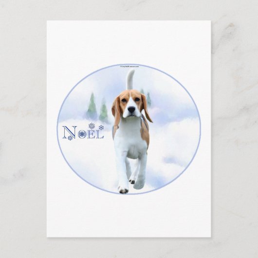 Carte postale Beagle Noel (Devant)