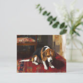 Carte Postale Beagle pensif (Debout devant)