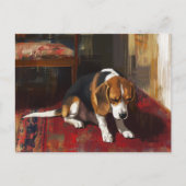 Carte Postale Beagle pensif (Devant)
