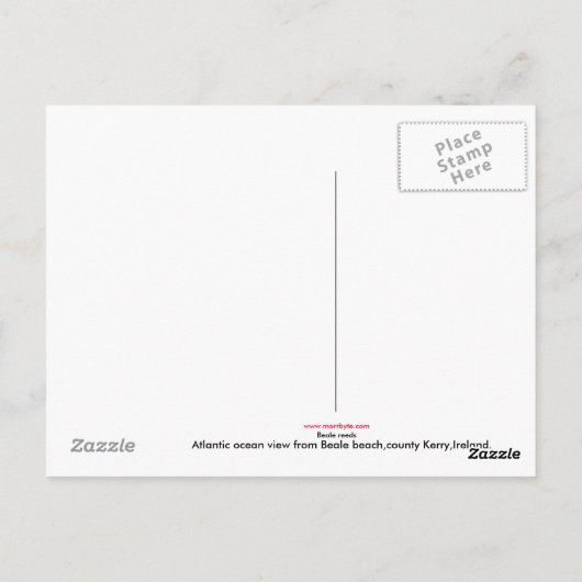 carte postale beale reeds (Dos)