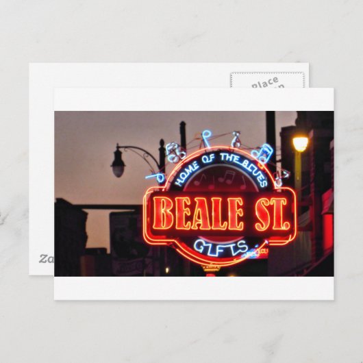 Carte Postale Beale Street (Devant / Derrière)