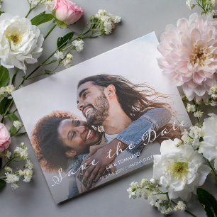 Carte Postale Beaming Delight Photo Wedding Enregistrer la date